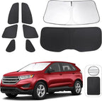 TINGLU Window Shades 8PCSfor Ford Edge 2015-2024 Accessories Car Side Full Windows Rear Triangular Windshield Sun Shade Sun UV Rays & Privacy Protection for Camping,Napping,and Relaxing