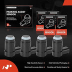 A-Premium 4-PC Rear PDC Reverse Backup Parking Aid Assist Sensor Compatible with Ford and Lincoln Models - F-150 F150 2009-2014, Mark LT 2010-2014, Replace# 9L3Z-15K859-D