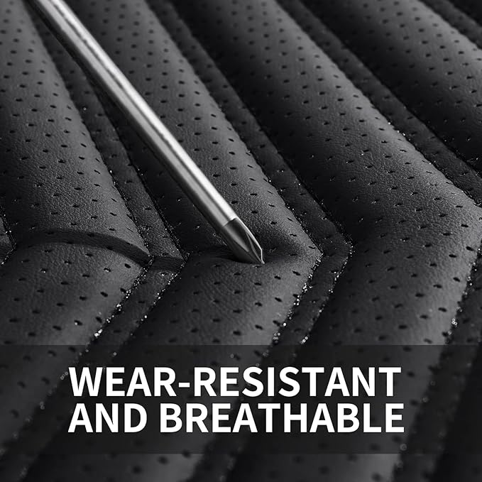 Car Seat Covers, Breathable & Waterproof Faux Leather Automotive Seat Covers for Cars SUV Truck Sedan, Universal Anti-Slip Dr