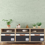 Extra Large Storage Bins with Lids, Foldable Fabric Storage Baskets with Lids, Sturdy Storage Boxes with Labels and 3 PU Hand