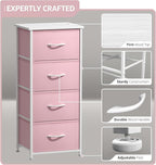 Sorbus Dresser Storage Tower, Organizer Drawers for Closet Boys & Girls Bedroom, Bedside Furniture, Chest for Home, College D