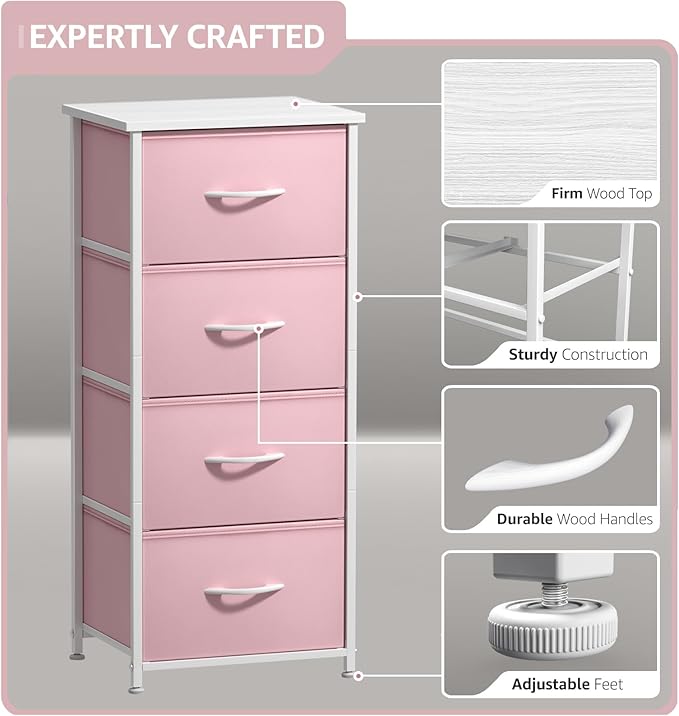 Sorbus Dresser Storage Tower, Organizer Drawers for Closet Boys & Girls Bedroom, Bedside Furniture, Chest for Home, College D