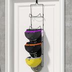 LINFIDITE 10 Pack Hat Rack Hanger Holder Organizer Flexible Multi Hook Wall Mounted Over Door Baseball Cap Display Storage Ra
