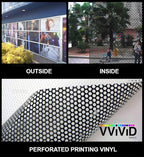 VViViD One Way Perforated Window Vinyl Privacy Wrap Film Roll Decal Sheet DIY Easy to Use Air-Release Adhesive (1ft x 54 Inch)