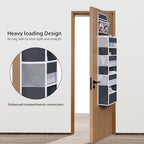 Univivi Over The Door Organizer with 6 Side Mesh Pockets, 5 Shelf Door Hanging Organizer Large Capacity Door Storage for Clos