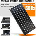 Metal Pegboard Storage System, Garage Wall Organizer, Tool Storage Panels for Workbench (Black 31.5"x15.75"-4PCS)