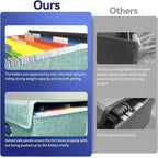4 Pack Hanging File Folder Box with Lid, Durable Letter Size Filing Storage Box, Sturdy Magazine File Holder with Cardboard S