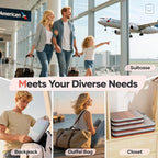 Veken 9/11 Set Compression Packing Cubes for Travel Essentials,Compressible Expandable Large Luggage Suitcase Organizer Bags 