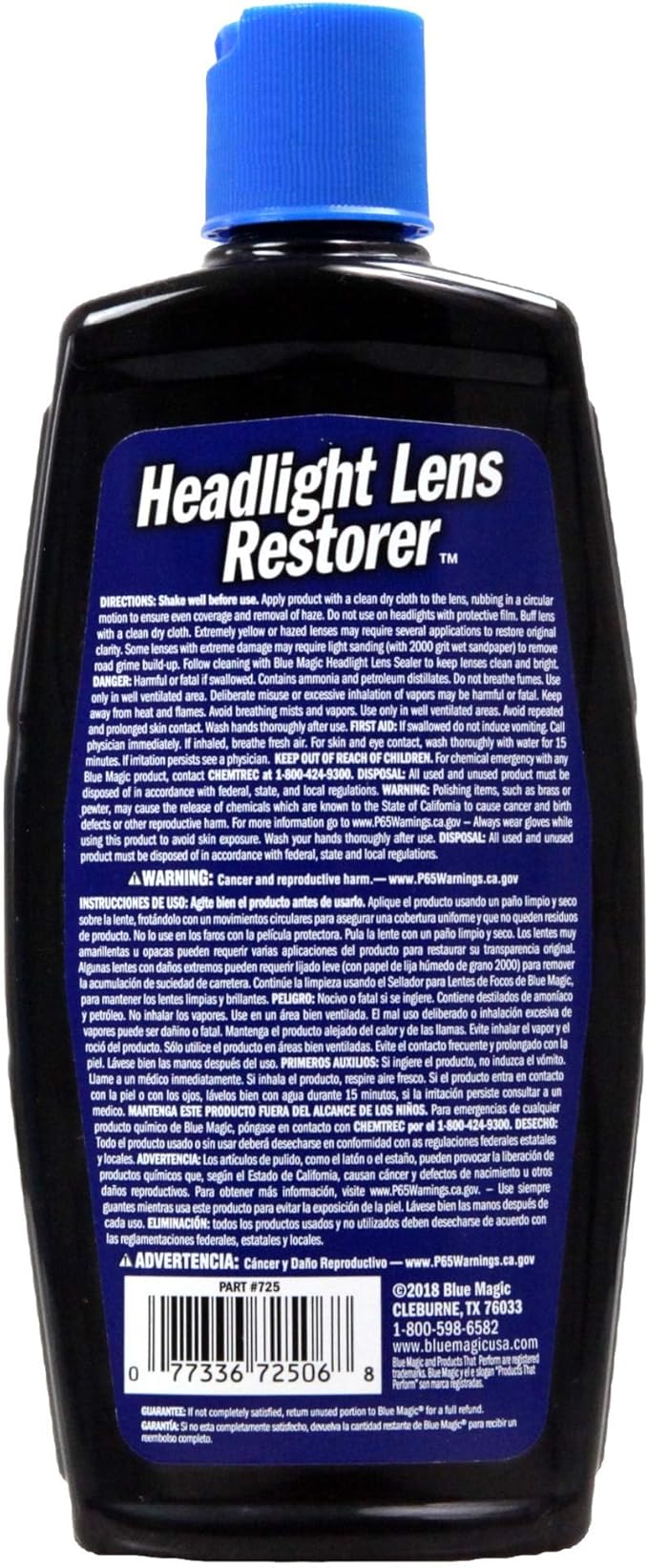 MPD Cobalt Charm Headlight Restorer – 8 oz | Removes Yellowing, Haze & Oxidation | Restores Lens Clarity & Brightness | Enhan