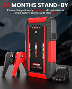 BOOKOO Portable Car Jump Starter, 4500A Jump Start Battery Pack up to 10.0L Gas/8.0L Diesel Engines, 12V Car Battery Jump