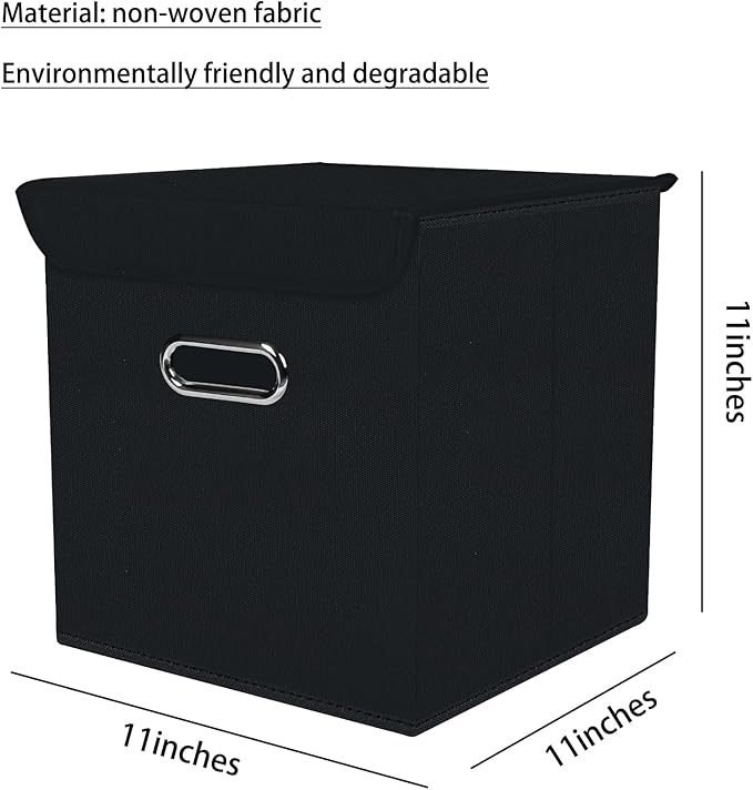 Closet Organizers Fabric Storage Bins With Lids Collapsible Cube Storage Organizer Basket With Handles,Storage Boxes for Clot