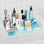 WOWBOX 12 Pack Clear Drawer Organizer Set, Acrylic Drawer Storage Trays, Storage Bins for Makeup, Cosmetics, Jewelries, Utens