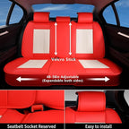 Coverado Car Seat Covers Full Set, Front and Rear Seat Covers, 5 Seats Leather Seat Covers for Cars, Waterproof Car Seat Prot