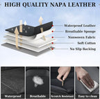 Coverado Automotive Seat Covers, Leather Seat Covers Front Seat, Luxury Car Seat Covers with Lumbar Support, Front Driver Sea