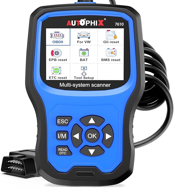 AUTOPHIX 7610P+ Fit for VW Audi, Full System Diagnostic Tool, All Reset Service, Fit for Volkswagen Audi Skoda Seat, Full OBD2