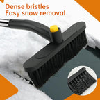 34" Extendable Ice Scraper and Snow Brush for Car Windshield, 360° Rotating (R002)