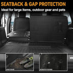 Floor Mats for Toyota Land Cruiser Prado 2024-2026, All Weather Floor Mats Trunk Cargo Liner with Backrest Protectors and Door Sill Guards Accessories, Full Coverage Set (Fit 5 Seats)