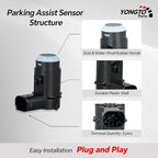 Rear Reverse Parking Assist Sensors 9L3Z-15K859-D Backup Bumper Sensor 4PCS Compatible with Ford F150 2009-2014 Replace OE 9L