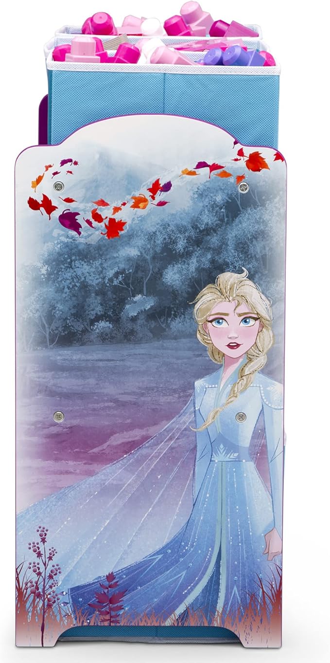 Disney Frozen II 6 Bin Design and Store Toy Organizer by Delta Children, Greenguard Gold Certified