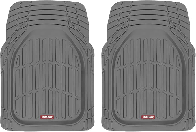Motor Trend (2) Car Seat Covers for Front Seats with (2) Trimmable Car Floor Mats – Universal Fit Auto Accessories for Cars, 