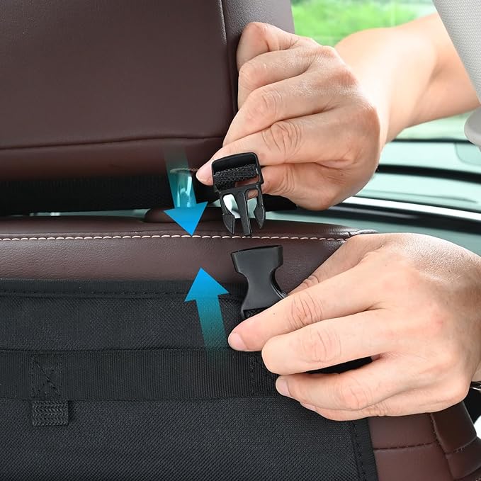 Car Seat Back Organizer, Car Back Seat Storage with Multiple Pockets, Car Seat Hanging Pocket,Front Seat Organizer Headrest Bag Compatible with Car SUVs Pickup and Truck