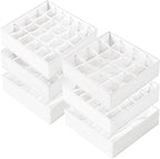 Criusia Drawer Organizer - 6 Set Clothes Organizer for Closet & Bedroom - 90 Cells Bins for Sock, Underwear, Bra, Baby Clothe