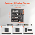 VEVOR Metal Pegboard Panels, 24" x 12" Pegboard, 2 Panels, Heavy Duty Peg Board Wall Organizer with Accessories, for Living R