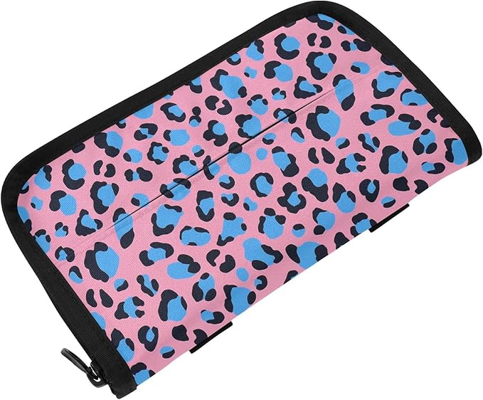 Car Tissue Holder Car Visor Organizer Tissue Box Holder for Car Sun Visor Organizer with Car Vehicle Accessories Essentials Interior for Women Men Pink Leopard Pattern