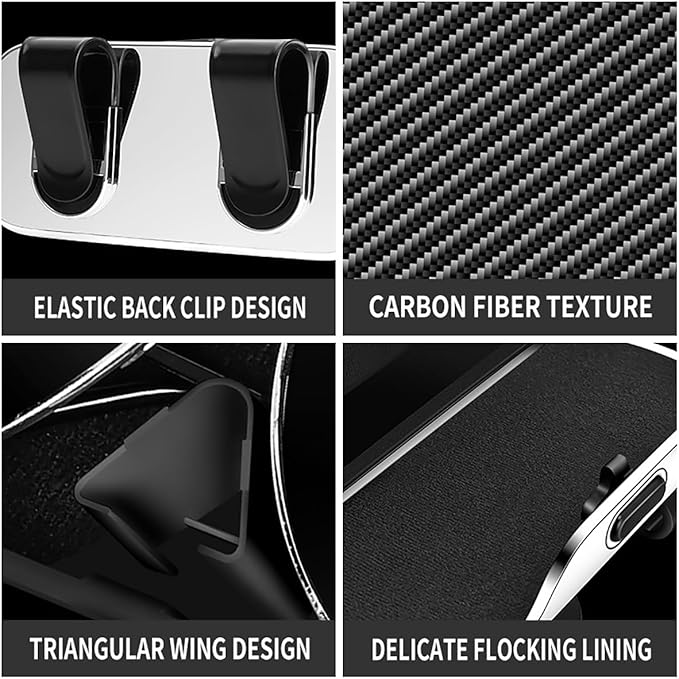GDQ Sunglass Holder for Car Visor Clip Glasses Case Car Sunglasses Case for Car Sun Visor Glasses Storage Box Car Sunglass Holder Car Visor Accessories Universal for SUV Sedan Truck