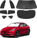TINGLU Window Shades for Tesla Model Y Juniper 2025 2026 Accessories Car Side Full Windows Rear Triangular Windshield Sun Shade Sun UV Rays & Privacy Protection for Camping,Napping,Relaxing 8PCS