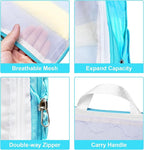PFEYRPK Lightweight Compression Packing Cubes for Suitcases, Compressible Expandable Travel Packing Organizer with Clear Toil