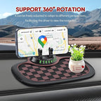 Wuyaoyao Multifunction Car Anti-Slip Mat Auto Phone Holder, PVC Car Dashboard Non-Slip Pad Phone Mount with Temporary Parking