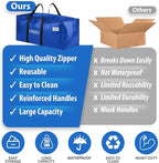 ClearSpace Heavy Duty Moving Bags or Storage Bag – Large Moving Boxes with Backpack Straps, Zippers & Handles – Perfect for M