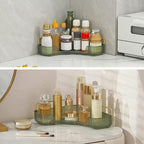 INVSSENE Corner Bathroom Countertop Organizer, Vanity Organizer Trays for Counter, Makeup Organizers, Perfume Tray, Skincare 