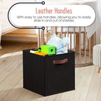 Ornavo Home 13 x 13 Storage Cube Bins, Foldable Collapsible Fabric Storage Bins Box Linen Shelf Basket Cube Organizer for Clo