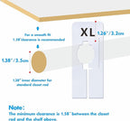 40 Pack Rectangular White Plastic Clothing Size Closet Rack Dividers Hangers, Preprinted in 8 Sizes XXS, XS, S, M, L, XL, XXL