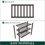 Smiry Bamboo Shoe Rack for Closet, 3 Tier Small Wooden Stackable Shoe Organizer, Free Standing Shoes Storage Shelf for Entryw