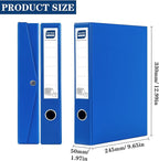 Storage File Boxes 6 Pack, Foldable File Boxes with Lid, 50mm Spine, Archives Cases with Magnetic Closure & Clip, Plastic Doc