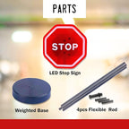 Andalus Brands Flashing LED Stop Sign Garage Parking Assistant System | Bumper Sensor,Red (1 Pack)