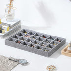 Stackable Jewelry Organizer Tray For Drawers,White Leather Small Earring Storage Tray,Bracelet And Necklace Display Box,Jewel
