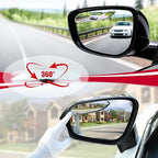 LivTee Long Blind Spot Mirror, Strip HD Glass Frameless Convex Rear View Mirrors Exterior Accessories with Wide Angle Adjustable Stick for Car SUV and Trucks, Pack of 2
