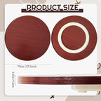 28" Walnut Wood Lazy Susan for Table Top, Large Turntable Rotating Serving Tray for Counter Top Solid Wooden Round Lazy Susan