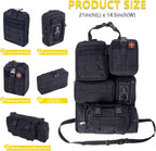 Universal Tactical Seat Back Organizer Vehicle Molle Panel Organizer Storage Bag with 5 Detachable Molle Pouch for All Vehicel Such as Jeep,Truck,SUV, Car, Ford,Chevy etc