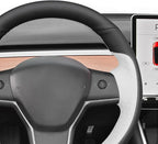 MEWANT Hand Stitched Steering Wheel Cover for Tesla Model 3 2017-2023 / Model Y 2020-2023 Accessories