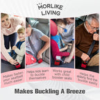 Morlike Silicone Belt Buckle Seatbelt Holder (RED)