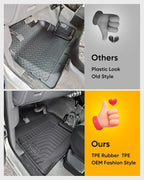 All Weather Floor Mats for Ford F150/Ford Bronco 1980-1996, F-250/F350 1980-1997 Classic Ford Truck Accessories 1980-1986 1987 1988 1989 1990 1991 1992-1996 Waterproof Nonslip TPE Liner Cover Black
