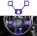 Hoolcar Interior Steering Wheel Cover ABS Trim Compatible with 2010-2017 Dodge RAM Accessories, Purple