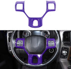 Hoolcar Interior Steering Wheel Cover ABS Trim Compatible with 2010-2017 Dodge RAM Accessories, Purple
