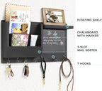 Ziivita Key Holder for Wall - Mail Holder Organizer Wall Mount with Shelf - Hanging Key Rack Hanger with Hooks Decorative for