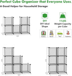 C&AHOME Cube Storage Organizer, 6-Cube Shelves Units, Closet Cabinet, DIY Plastic Modular Book Shelf, Ideal for Bedroom, Livi